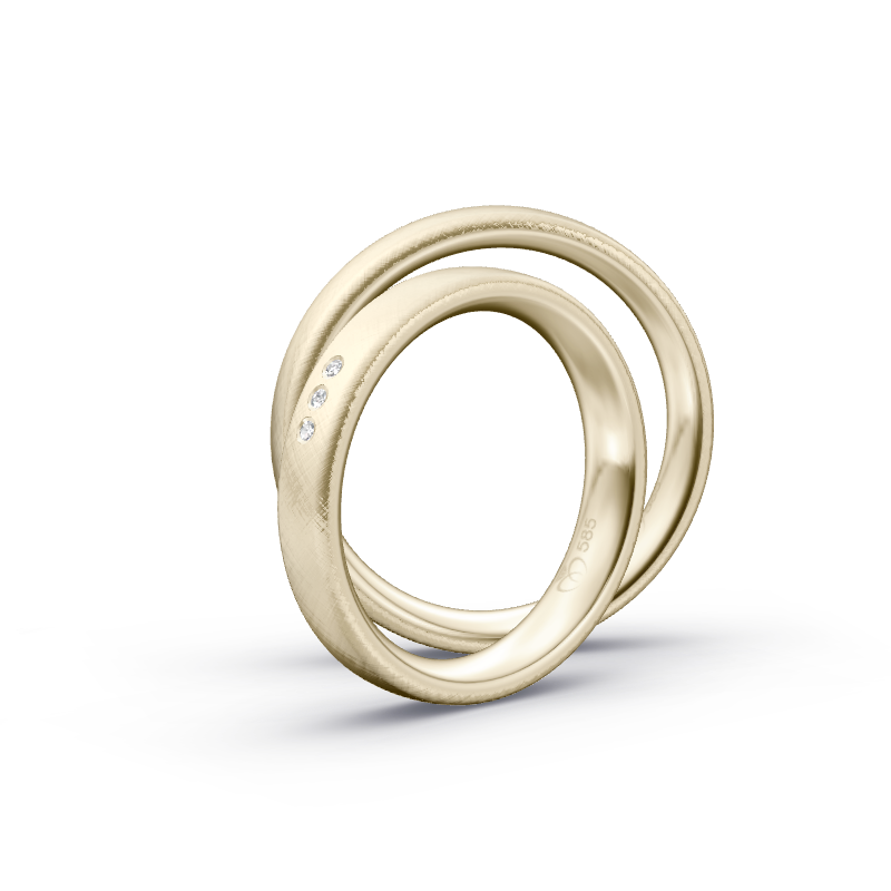 Miniaturbild: Trauringe TL7756 - Chamois (Altweißgold)