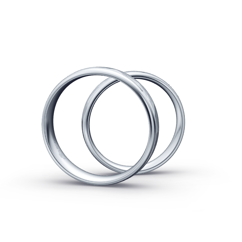 Miniaturbild: Trauringe TL5228 - Platin (Poliert / Fels) mit 3 Brillanten