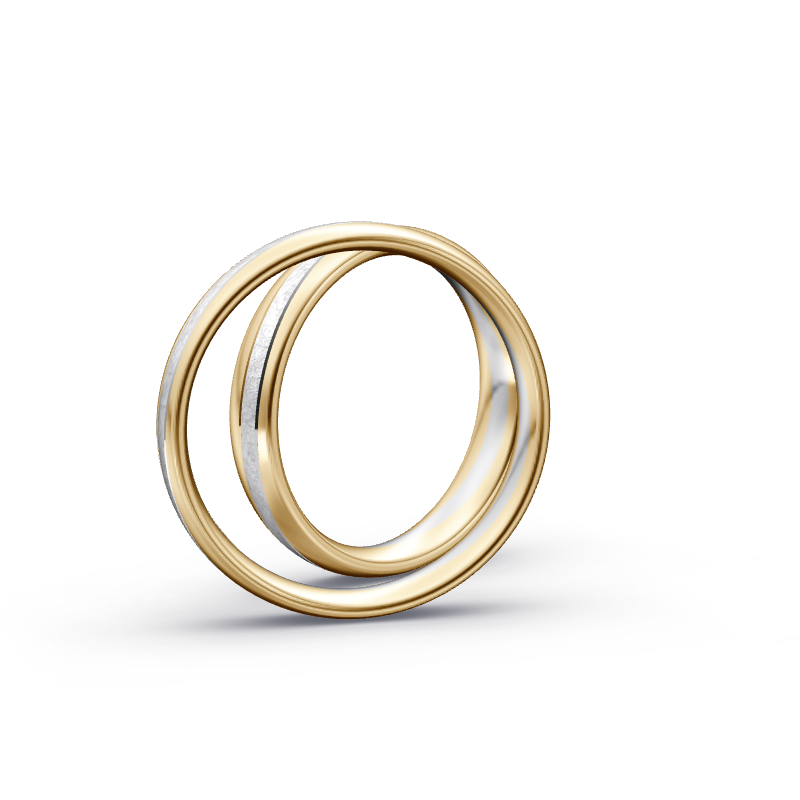 Miniaturbild: Trauringe TL3327 - Gelbgold/Weißgold