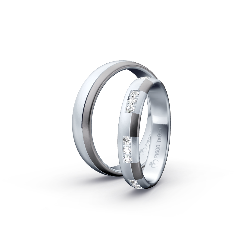 Miniaturbild: Trauringe TL3674 - Tantal/Platin