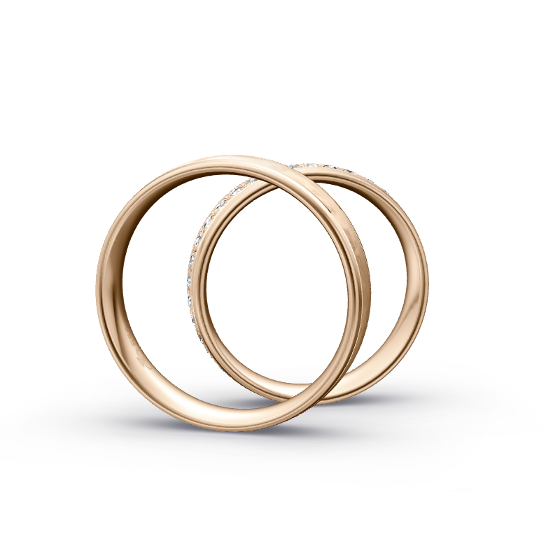 Miniaturbild: Trauringe TL3060 - Roségold (Poliert / Spezialeismatt) | Eheringe aus Gold