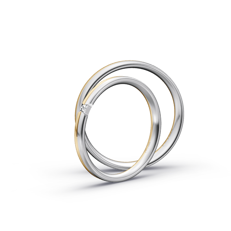 Miniaturbild: Trauringe TL3421 - Gelbgold/Weißgold