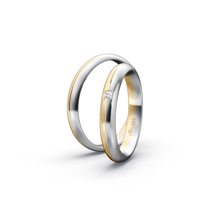 Miniaturbild: Trauringe TL5655 - Gelbgold/Weißgold