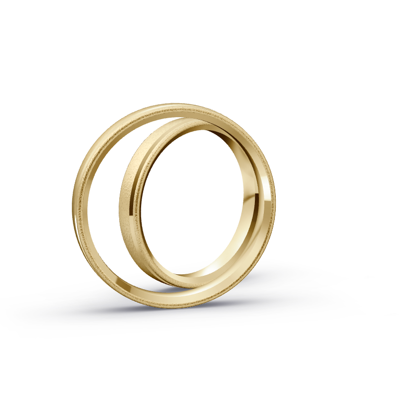 Miniaturbild: Trauringe TL7627 - Gelbgold (Schlagbürste grob) | Eheringe aus Gold
