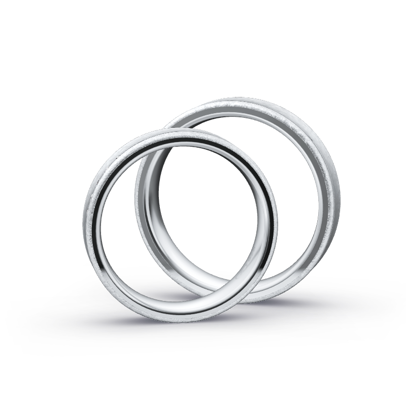 Miniaturbild: Ringpaar TL9031 - Silber