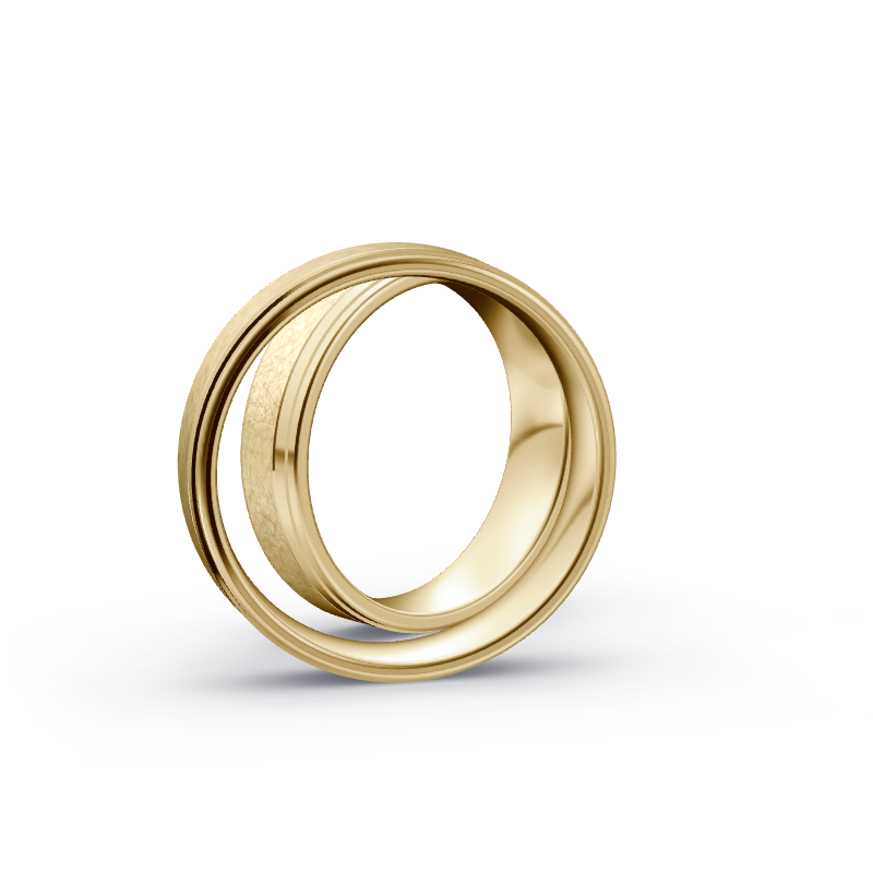 Miniaturbild: Trauringe TL6538 - Gelbgold (Poliert / Eismatt) | Eheringe aus Gold