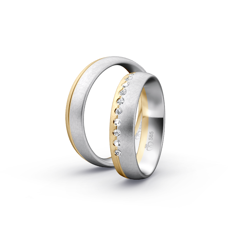 Miniaturbild: Trauringe TL3711 - Gelbgold/Weißgold
