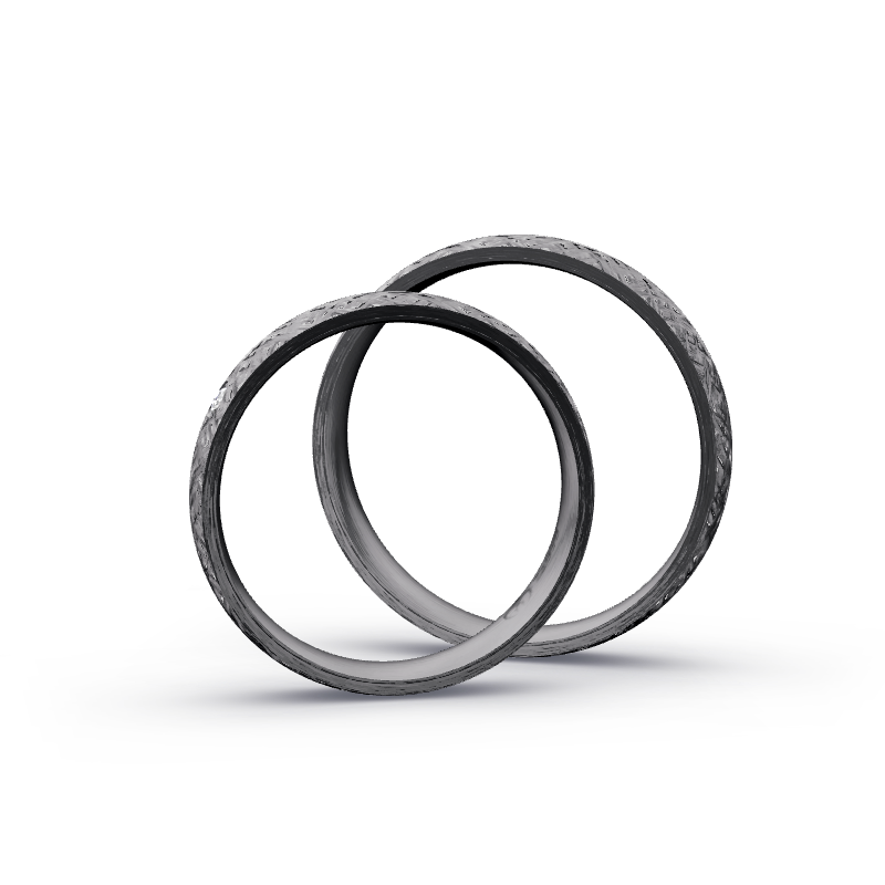 Miniaturbild: Trauringe TL7938 - Tantal (Finnenschlag kreuz) | 999er Tantal Ring