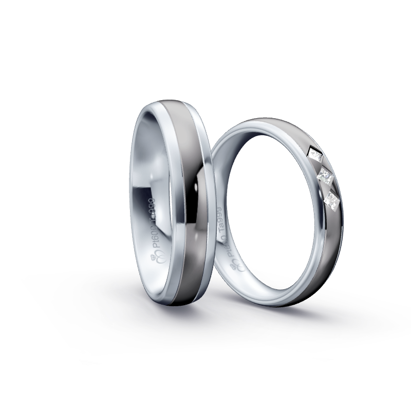 Miniaturbild: Trauringe TL1380 - Tantal/Platin