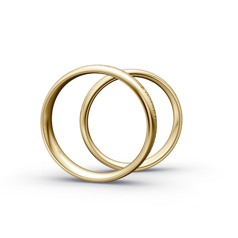 Miniaturbild: Trauringe TL8446 - Gelbgold (Quermatt grob / poliert) | Eheringe aus Gold