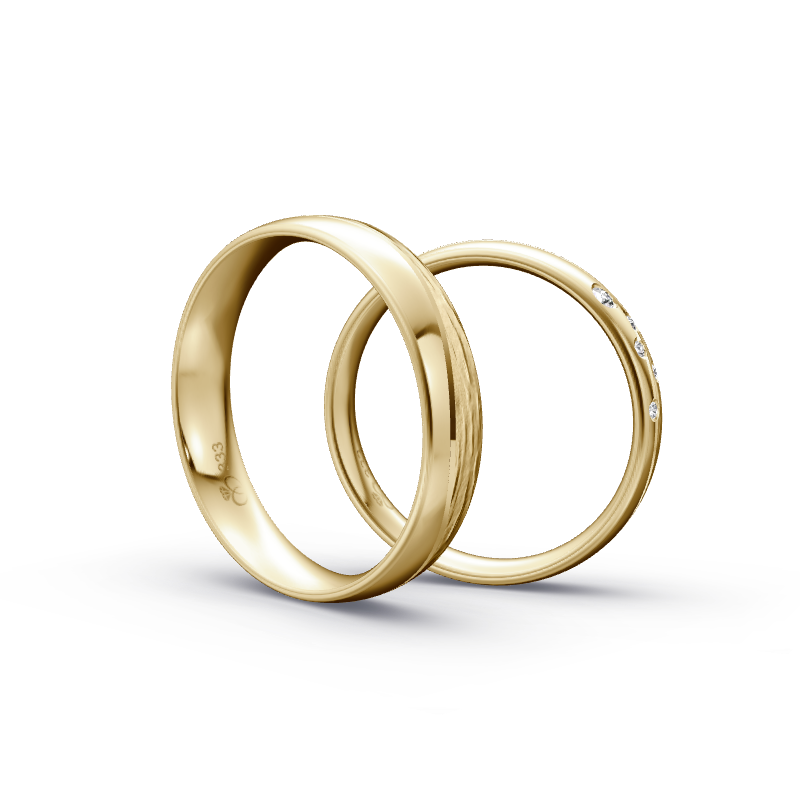 Miniaturbild: Trauringe TL7625 - Gelbgold (Wasserfall / poliert) | Eheringe aus Gold