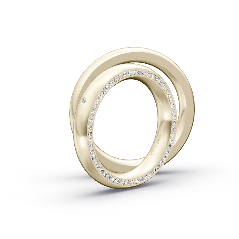Miniaturbild: Trauringe TL8747 - Chamois (Altweißgold)