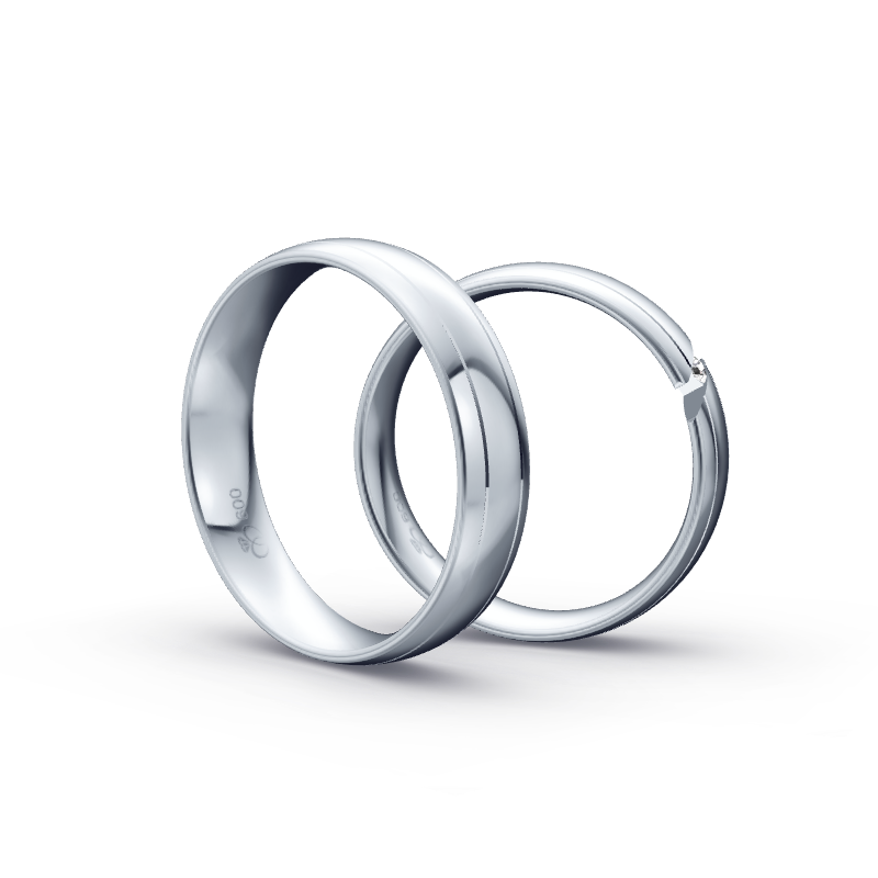 Miniaturbild: Trauringe TL8452 - Platin (Poliert) mit 1 Brillant