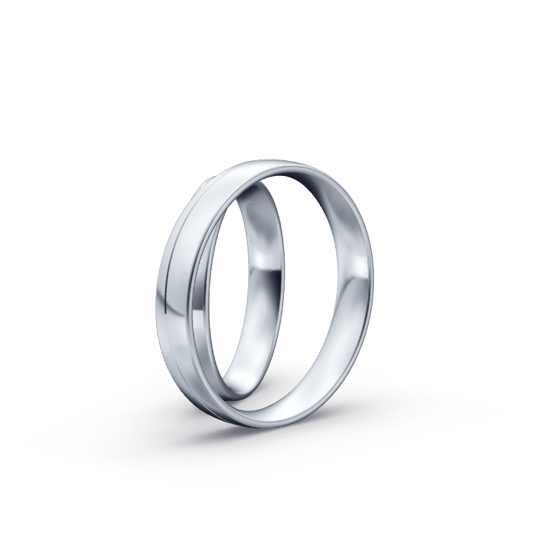 Miniaturbild: Trauringe TL9434 - Platin (Poliert) mit 1 Brillant