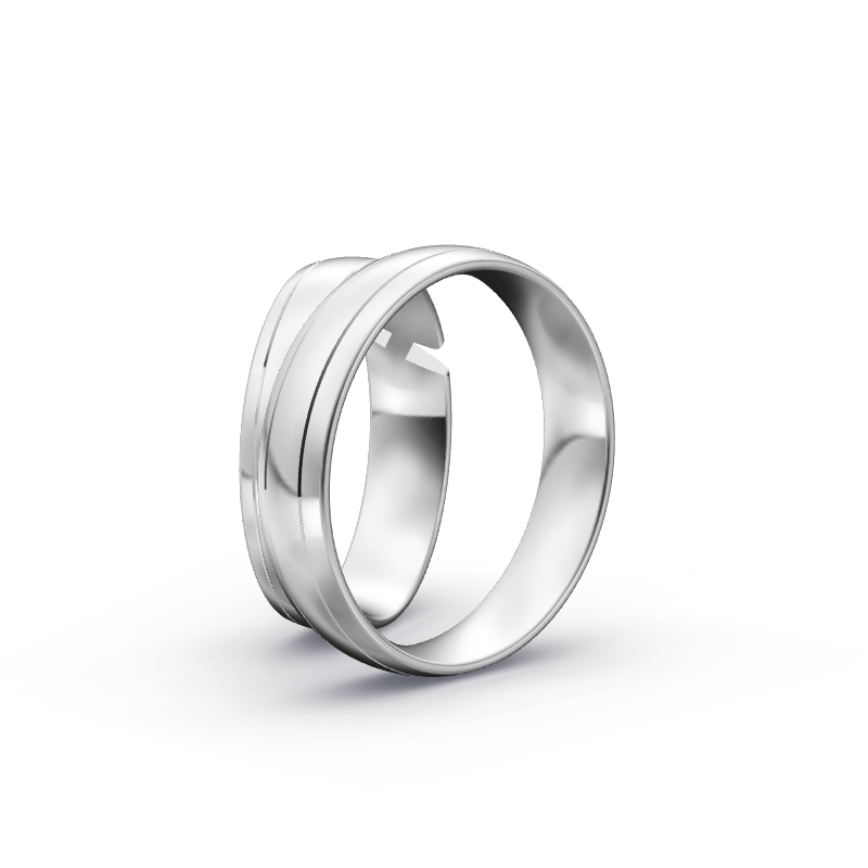 Miniaturbild: Trauringe TL8452 - Weißgold (Poliert) | Eheringe aus Gold