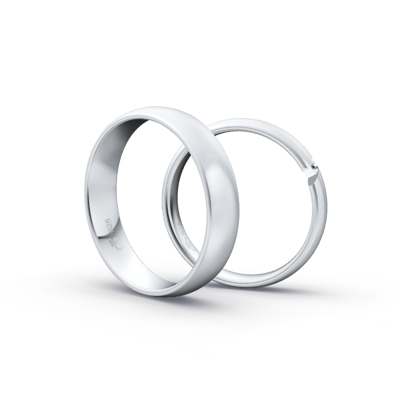 Miniaturbild: Ringpaar TL9398 - Silber