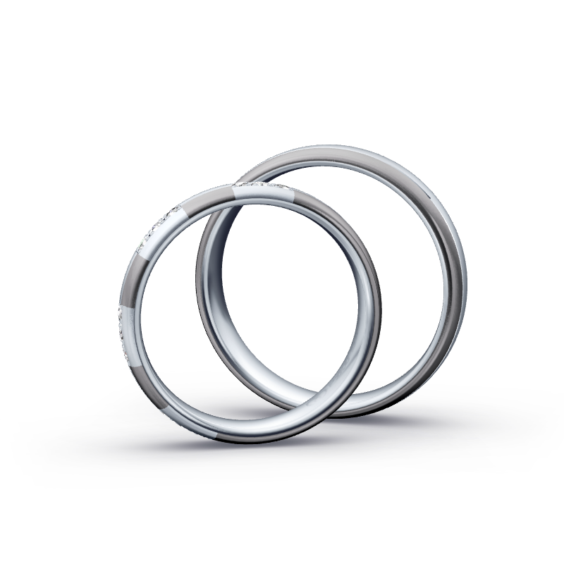 Miniaturbild: Trauringe TL3674 - Tantal/Platin