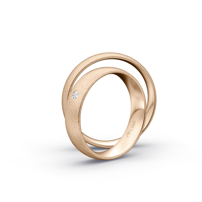 Miniaturbild: Trauringe TL1228 - Roségold (Kreismatt) | Eheringe aus Gold