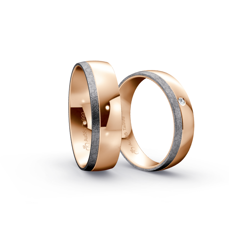 Miniaturbild: Trauringe TL3042 - Tantal/Rotgold