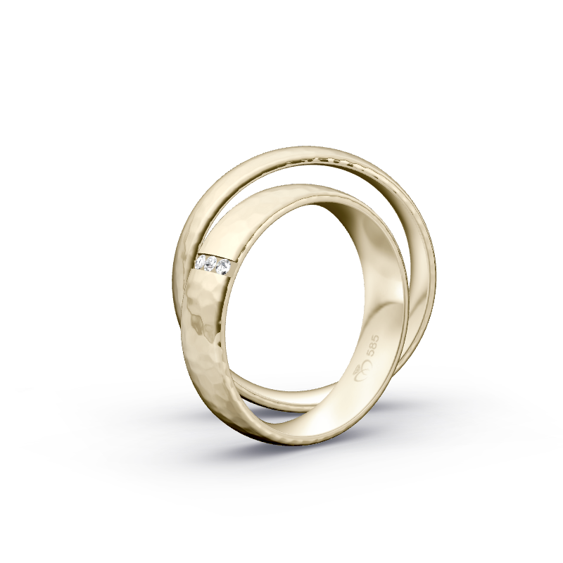 Miniaturbild: Trauringe TL9052 - Chamois (Altweißgold)