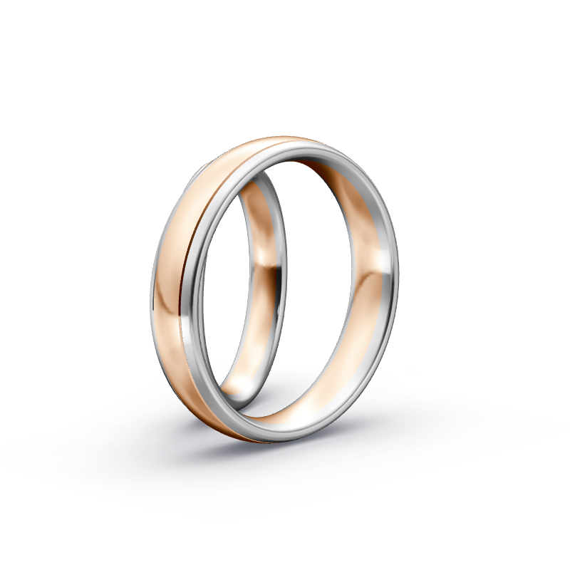 Miniaturbild: Trauringe TL1380 - Rotgold/Weißgold
