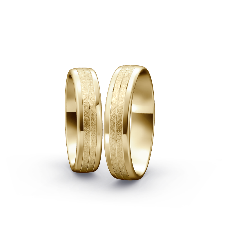 Miniaturbild: Trauringe TL5303 - Gelbgold (Eismatt / Poliert) | Eheringe aus Gold