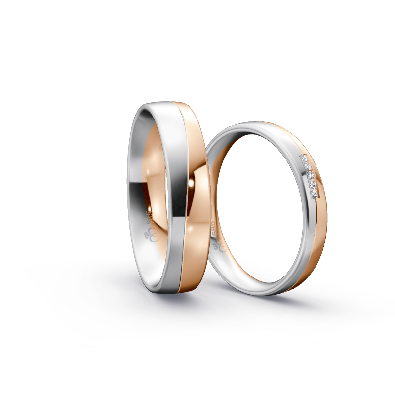 Miniaturbild: Trauringe TL3079 - Rotgold/Weißgold