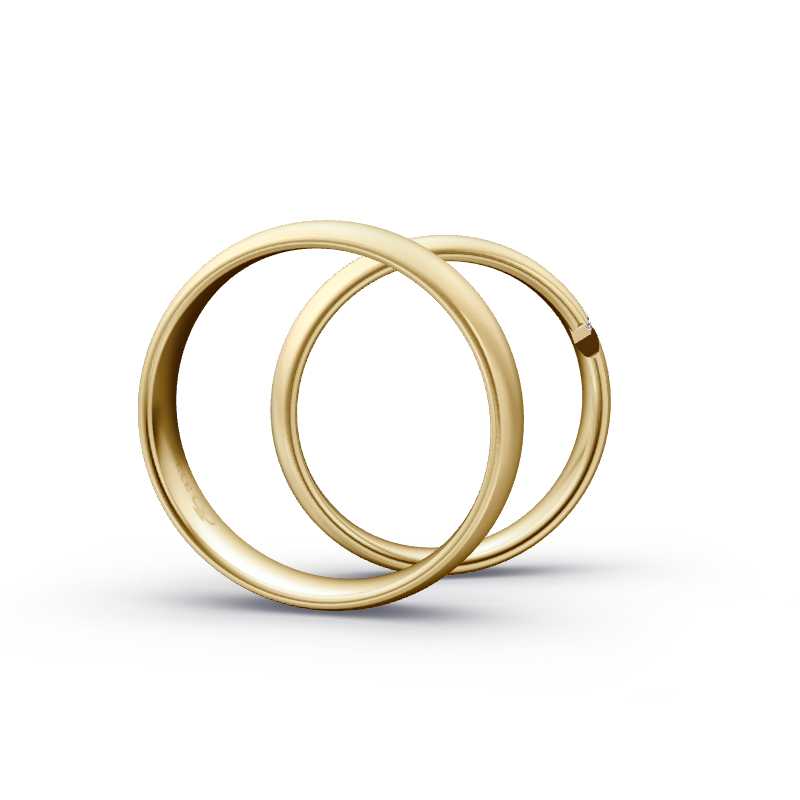 Thumbnail: Trauringe TL9398 - Gelbgold (Sandmatt fein) | Eheringe aus Gold