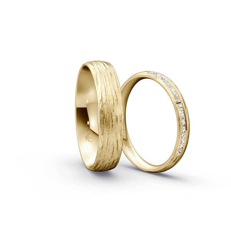 Miniaturbild: Trauringe TL3123 - Gelbgold (Wasserfall) | Eheringe aus Gold
