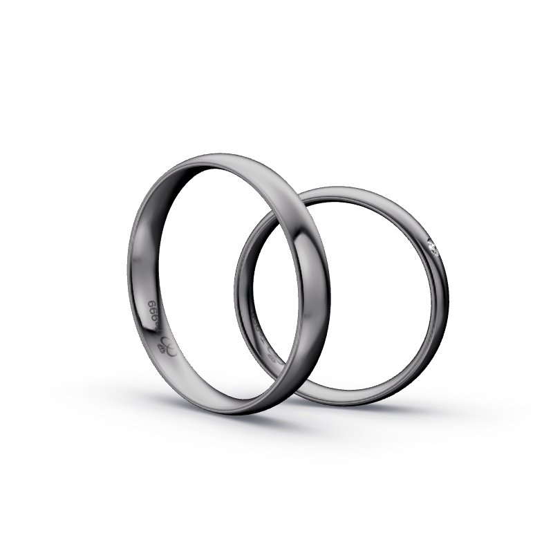 Miniaturbild: Trauringe TL9874 - Tantal (Poliert) | 999er Tantal Ring