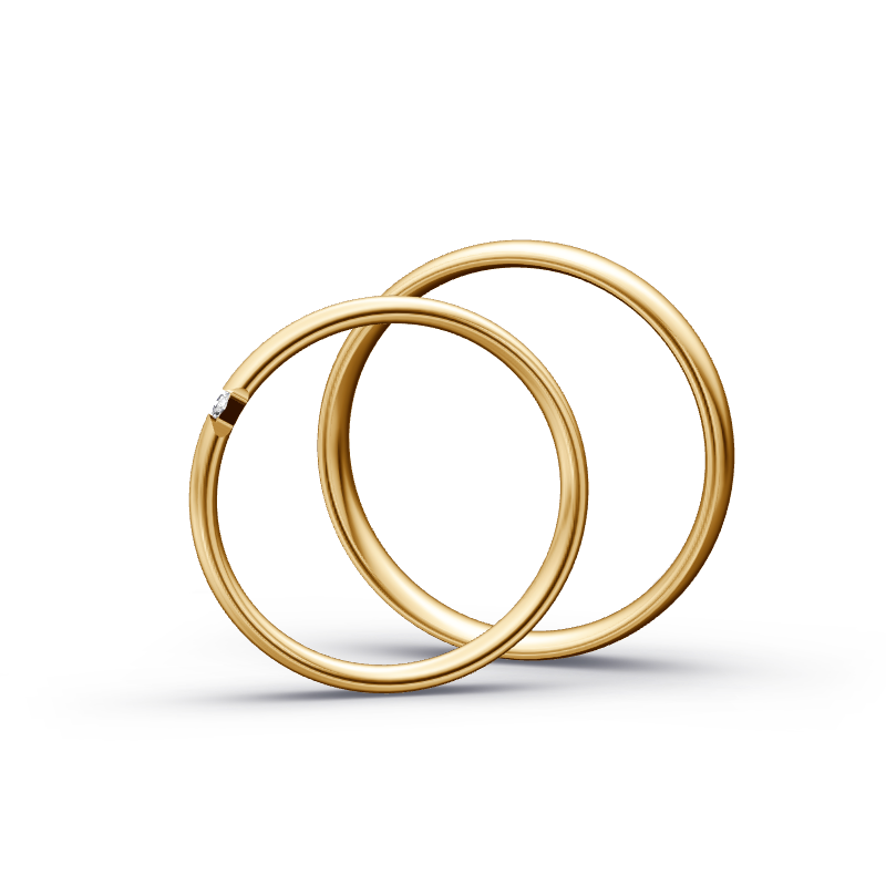 Miniaturbild: Trauringe TL8771 - Sattgelb-Gold