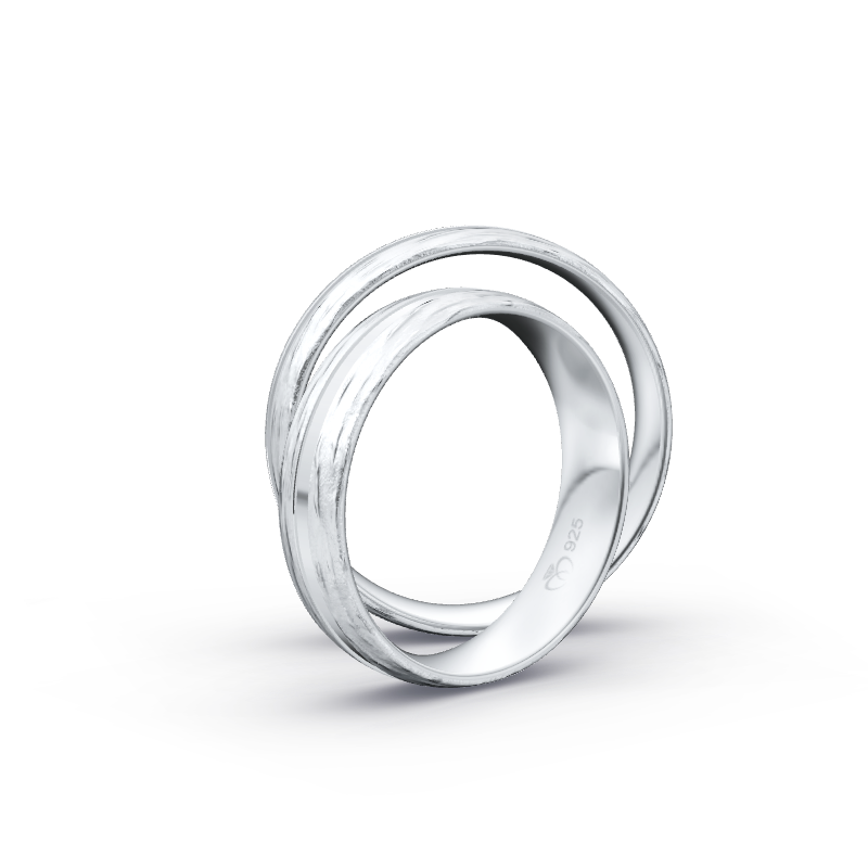 Miniaturbild: Ringpaar TL7133 - Silber
