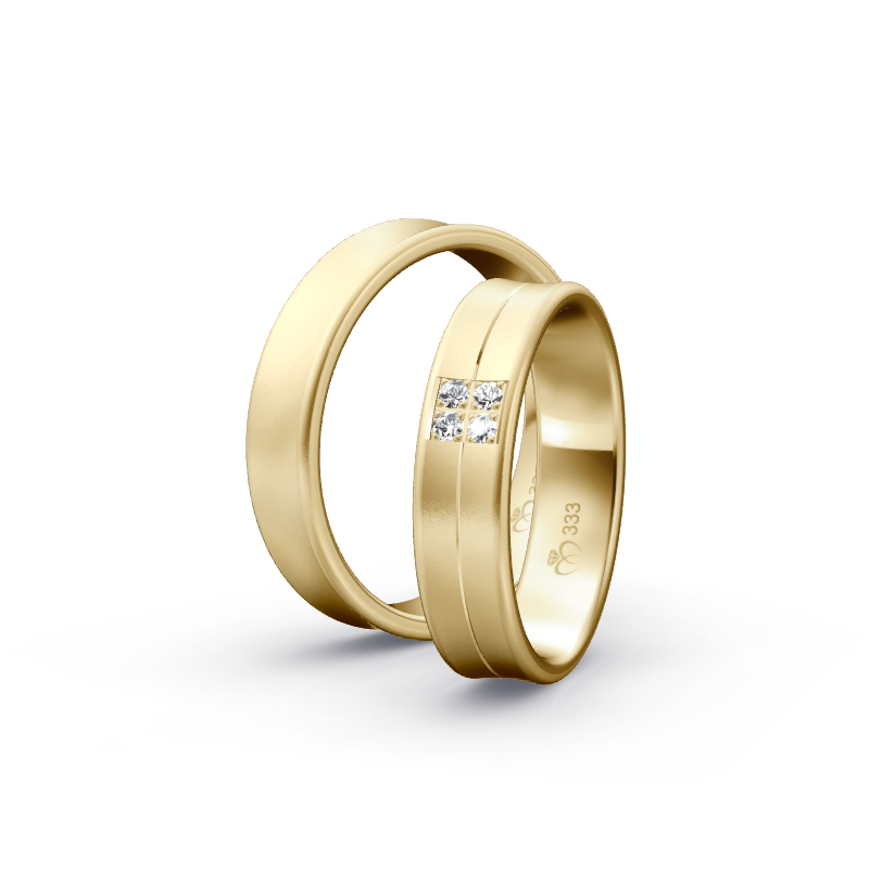 Miniaturbild: Trauringe TL9877 - Gelbgold (Sandmatt fein) | Eheringe aus Gold