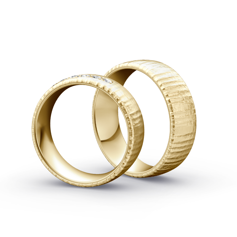 Miniaturbild: Trauringe TL4530 - Gelbgold (Relief) | Eheringe aus Gold