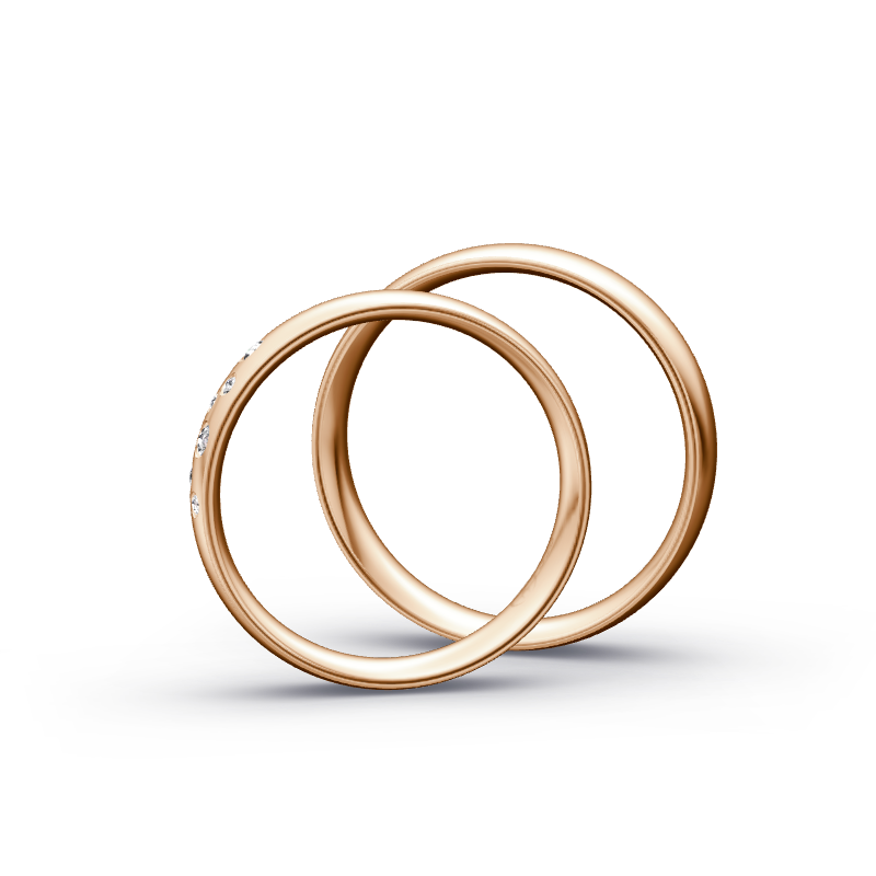 Miniaturbild: Trauringe TL9089 - Rotgold (Poliert) | Eheringe aus Gold