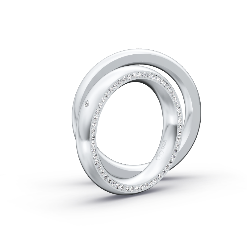 Miniaturbild: Ringpaar TL8747 - Silber