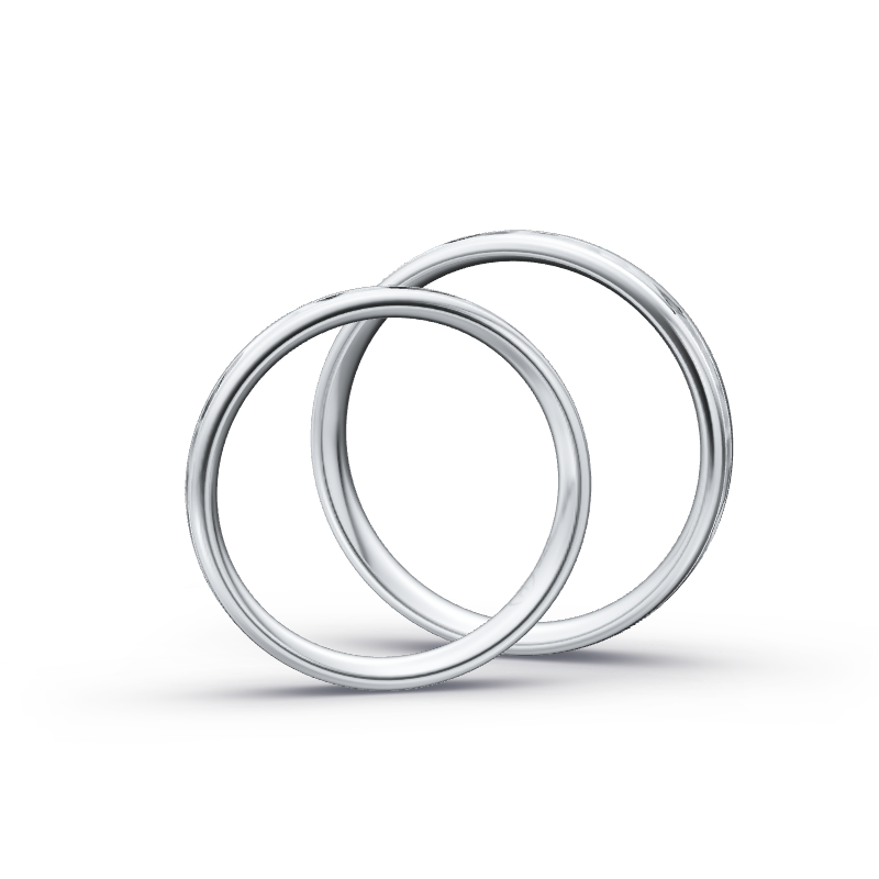 Miniaturbild: Ringpaar TL8886 - Silber