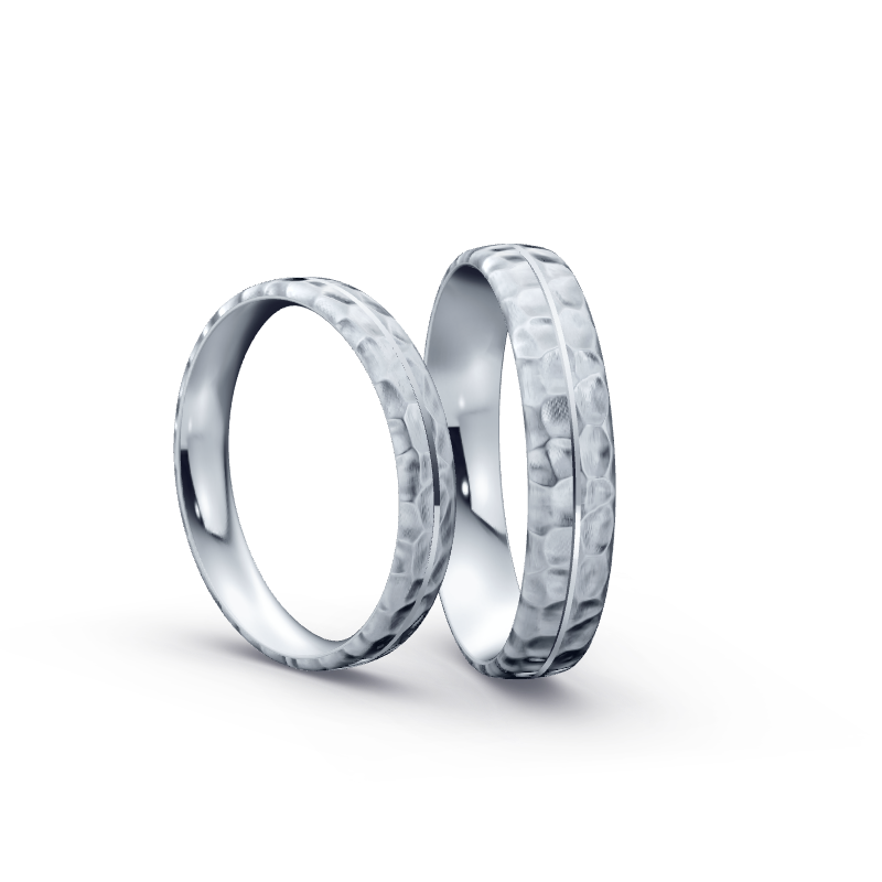 Miniaturbild: Trauringe TL3649 - Platin (Kies) mit 10 Brillanten