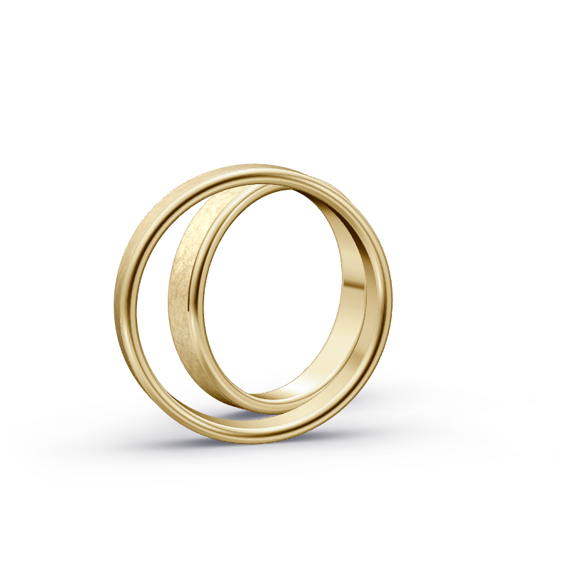 Miniaturbild: Trauringe TL5052 - Gelbgold (Eismatt / Poliert) | Eheringe aus Gold