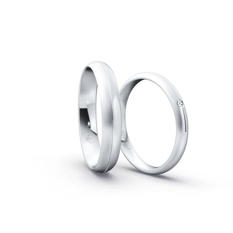 Miniaturbild: Ringpaar TL9345 - Silber
