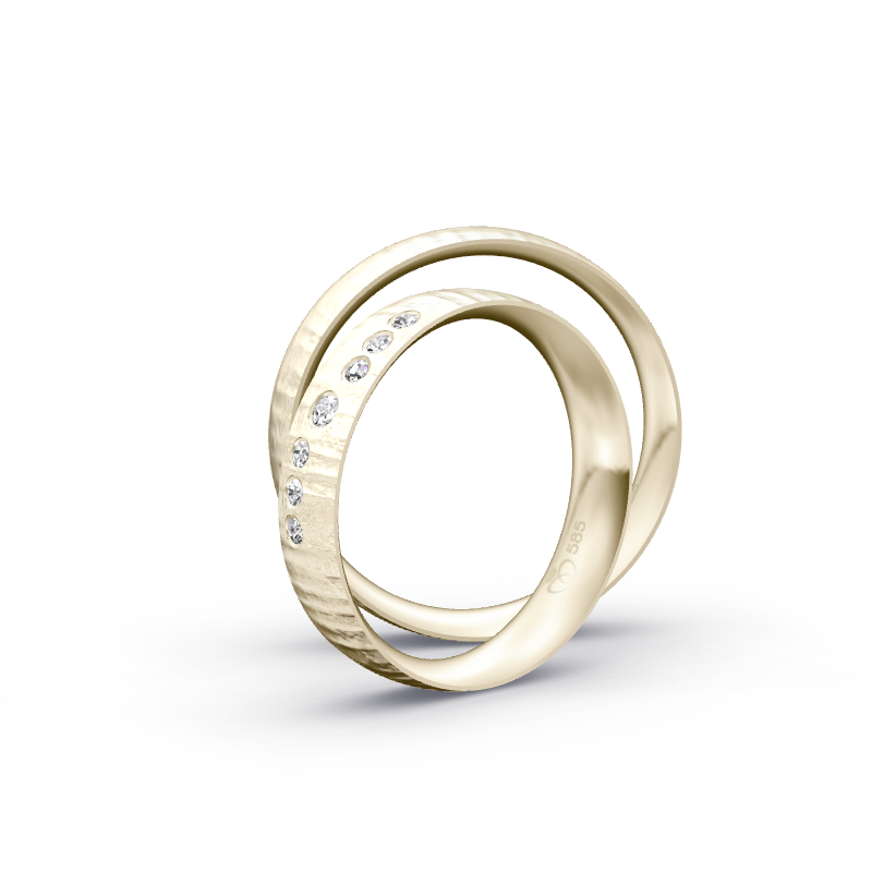 Miniaturbild: Trauringe TL8962 - Chamois (Altweißgold)