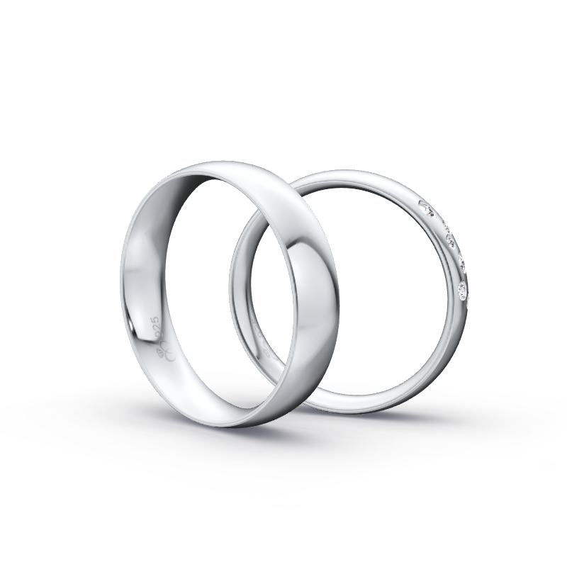 Miniaturbild: Ringpaar TL9089 - Silber