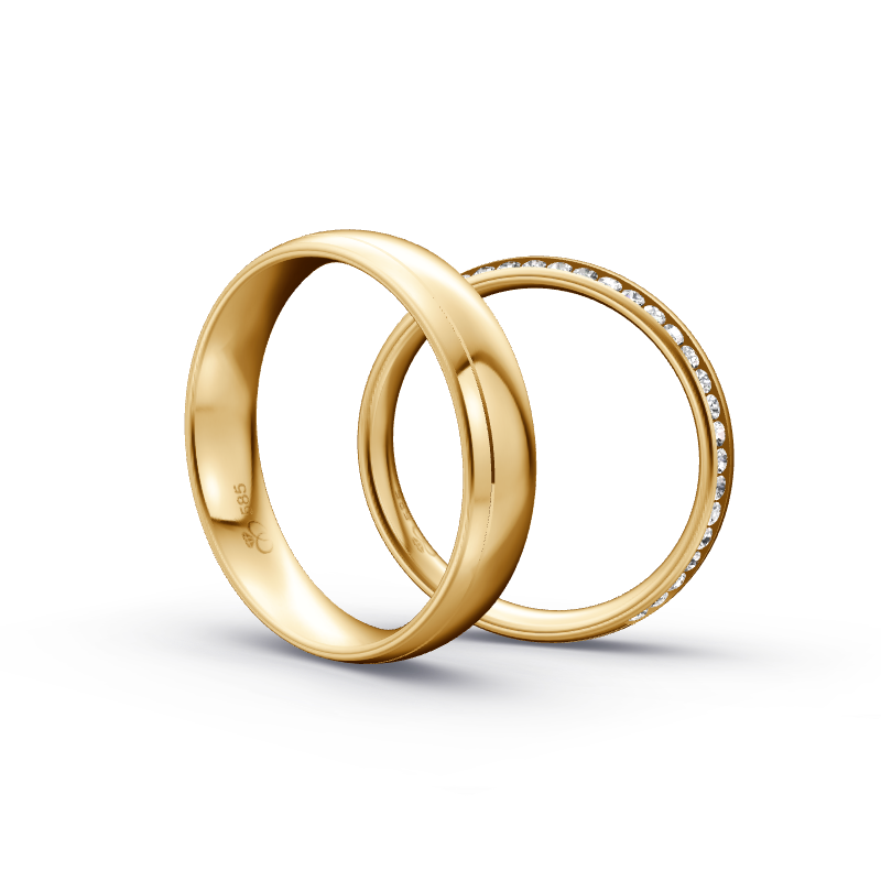 Miniaturbild: Trauringe TL8270 - Sattgelb-Gold