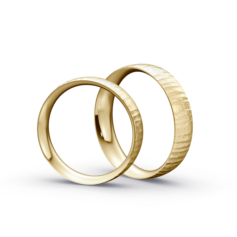 Miniaturbild: Trauringe TL8962 - Gelbgold (Relief) | Eheringe aus Gold