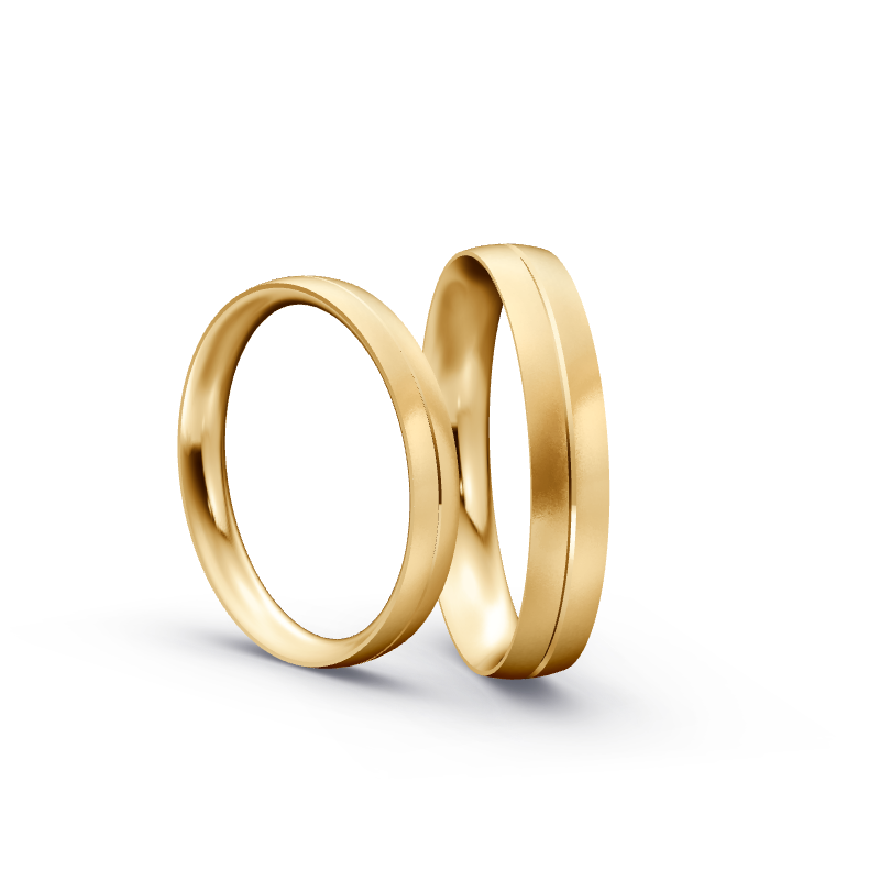 Miniaturbild: Trauringe TL8684 - Sattgelb-Gold