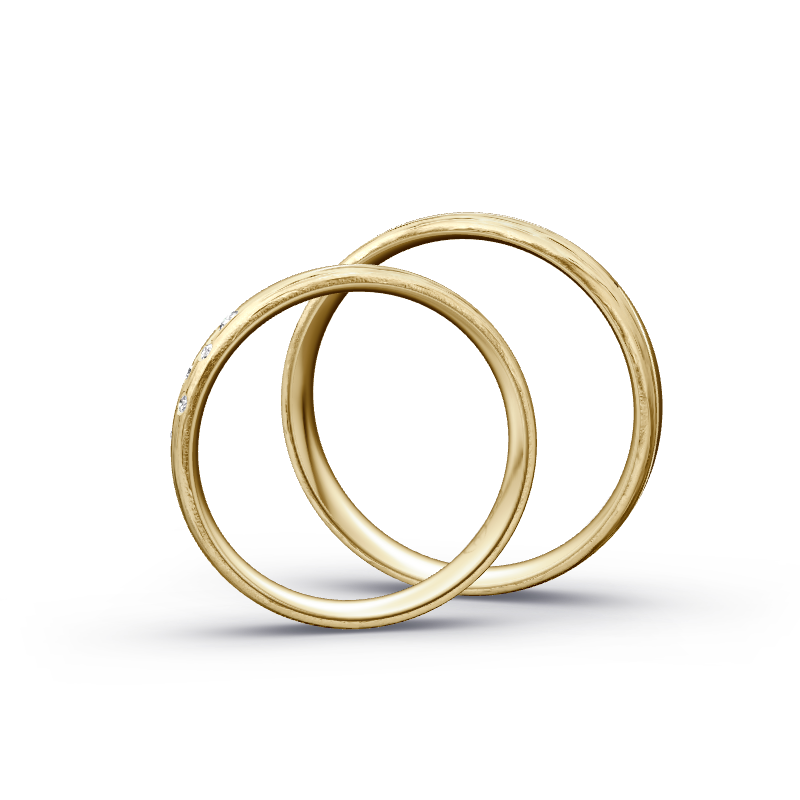 Miniaturbild: Trauringe TL7625 - Gelbgold (Wasserfall / poliert) | Eheringe aus Gold