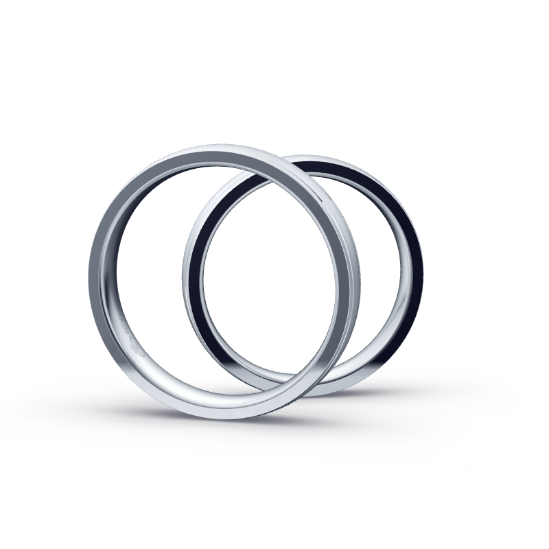 Miniaturbild: Trauringe TL8956 - Platin (Sandmatt fein) mit 1 Brillant