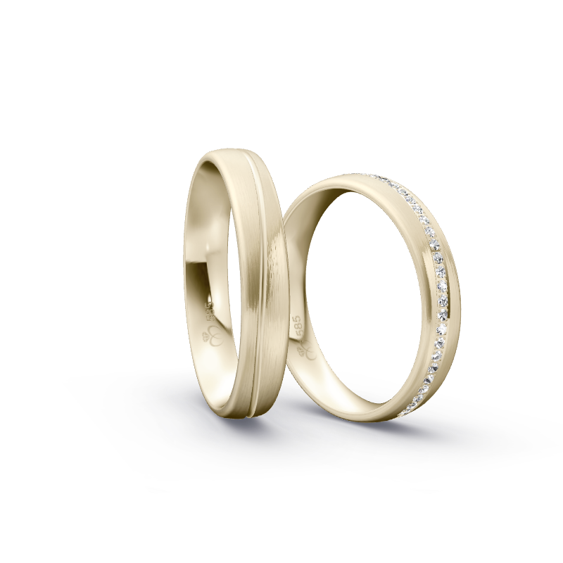 Miniaturbild: Trauringe TL7096 - Chamois (Altweißgold)