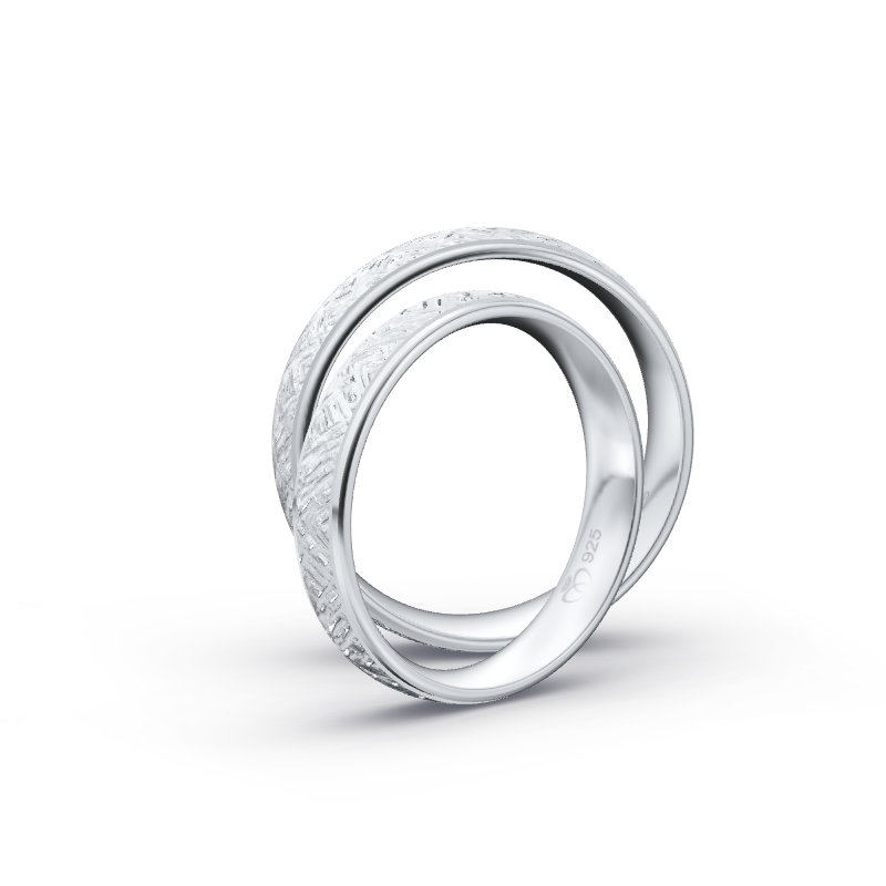 Miniaturbild: Ringpaar TL6767 - Silber