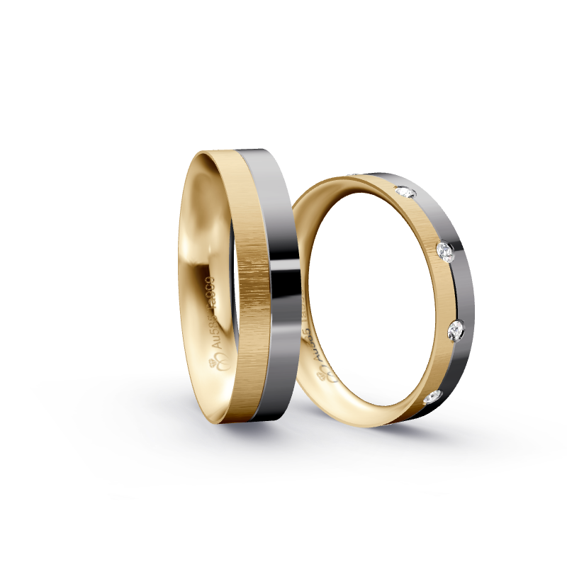 Miniaturbild: Trauringe TL4484 - Tantal/Gelbgold